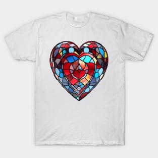 Stained Glass Heart #11 T-Shirt